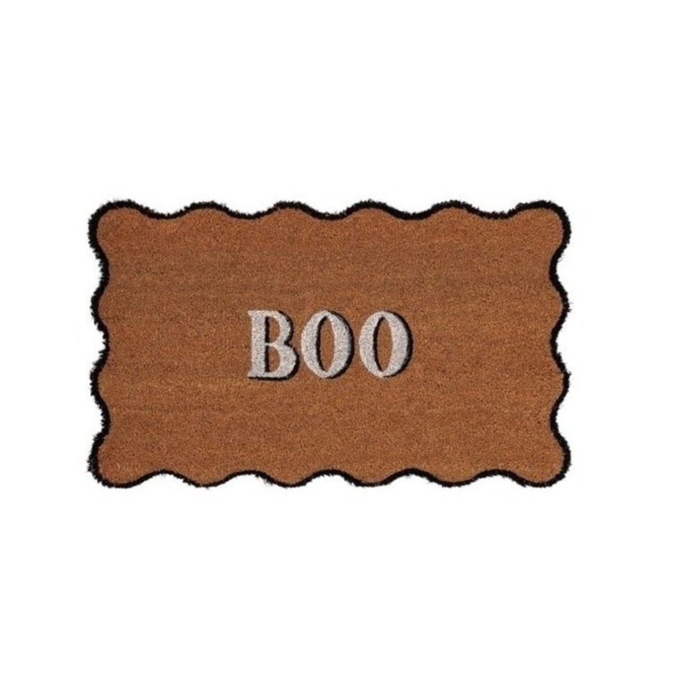 My Texas House Scallop Boo Coir Doormat Halloween, 18x30